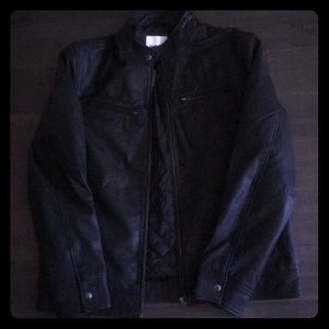 Black leather jacket